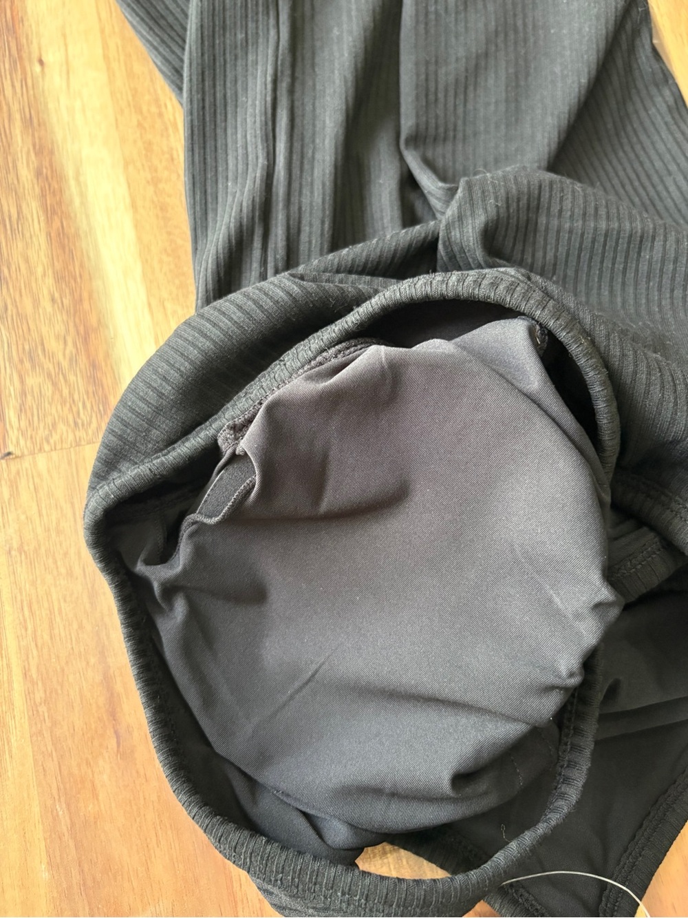 NWT Klassy Network Black Ribbed Racerback Tank Removable Cups XS Athleisure - Picture 9 of 9